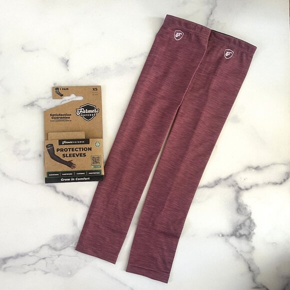 Farmers Defense Protection Sleeves, Heather Maroon, Size XS - Picture 4 of 9